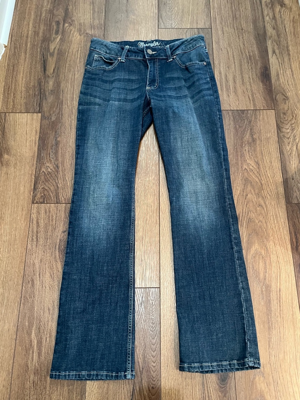 Wrangler Bootcut Jeans Womens Size 11 x 34 Dark Wash Western Denim